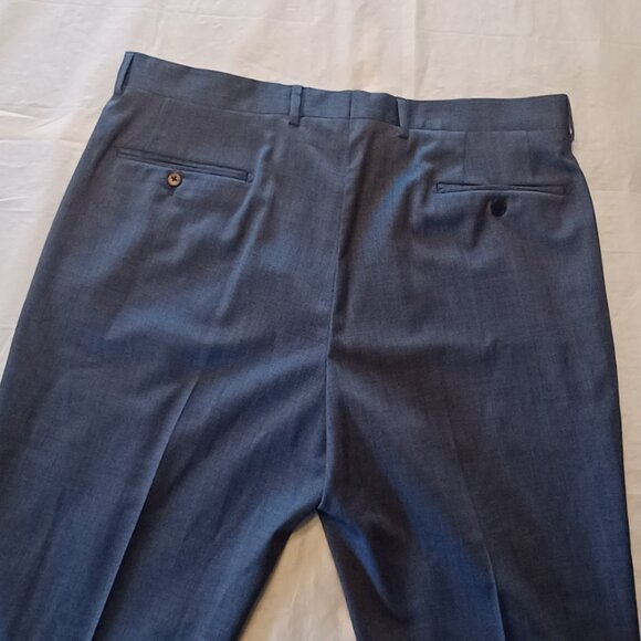 NEW $260 Armani Exchange Men's Steele Blue Modern Fit Flat Front Solid Dress 30L - Picture 4 of 11